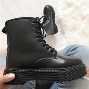 Shoes - Restocked Lace Up Cleated Platform Combat Boots Shoes - Restocked Lace Up Cleated Platform Combat Boots